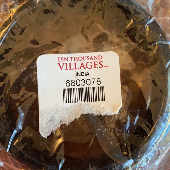 NWT Beautifully Hand Painted Red Orange & Gold Boho Wood Bracelet Bangle - Picture 8 of 9